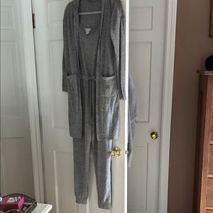Venus Cozy Grayish blue Lounge SetTwo-Piece Cardigan & jumpsuit w/Jogger ankle.